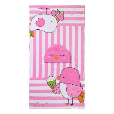 Picture of Mayoral Girls Summer Ice Cream Towel Poncho - Pink Multi 
