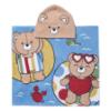 Picture of Mayoral Summer Bears Towel Poncho - Red Blue Multi 