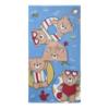 Picture of Mayoral Summer Bears Towel Poncho - Red Blue Multi 
