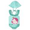 Picture of Mayoral Newborn Girls Mermaid Swimsuit & Sunhat Set X 2 - Aqua Green