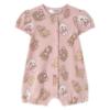 Picture of Mayoral Newborn Girls Jersey Teddy & Bunny Romper - Baby Rose Pink