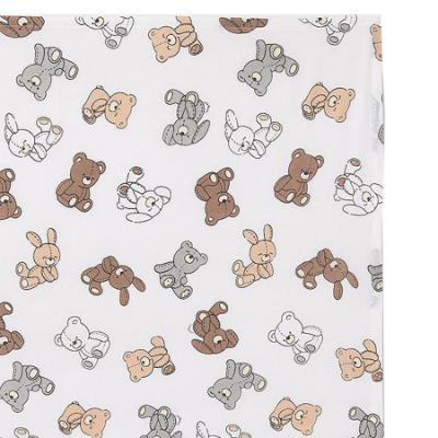 Picture of Mayoral Newborn Baby Unisex Teddy & Bunny Muslin Swaddle - Beige Grey