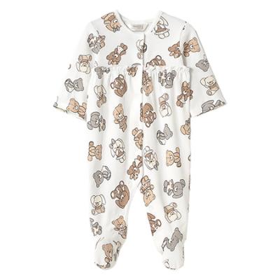 Picture of Mayoral Newborn Girls Teddy & Bunny 2 Piece Babygrow Set - Beige 