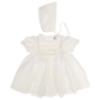Picture of Sarah Louise Baby Girls Lace Plumetti Dress & Bonnet Set X 2 - Ivory