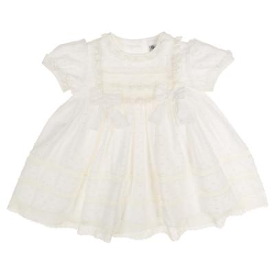 Picture of Sarah Louise Baby Girls Lace Plumetti Dress & Bonnet Set X 2 - Ivory