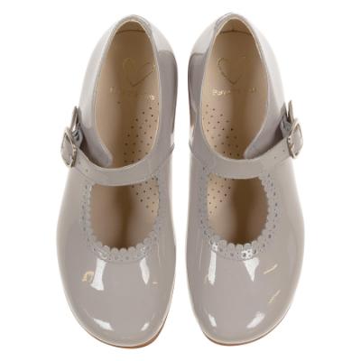 Picture of Panache Girls Mary Jane Shoe - Ice Grey Patent