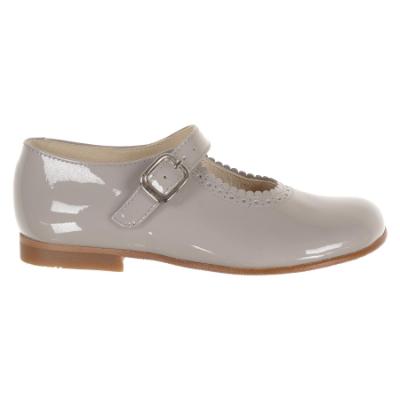 Picture of Panache Girls Mary Jane Shoe - Ice Grey Patent