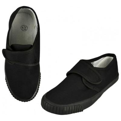 Picture of Schoolwear Unisex Easy On Plimsoles - Black