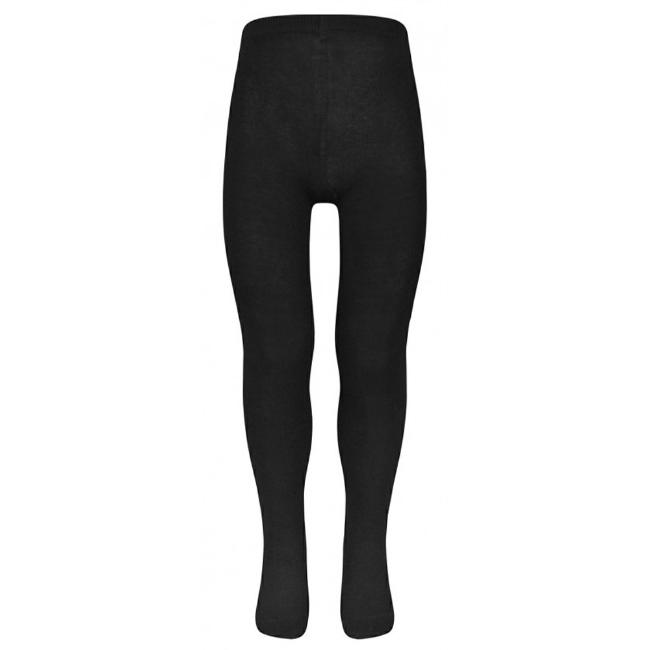 Picture of Schoolwear Girls Cotton Rich Plain Knit Tights - Black