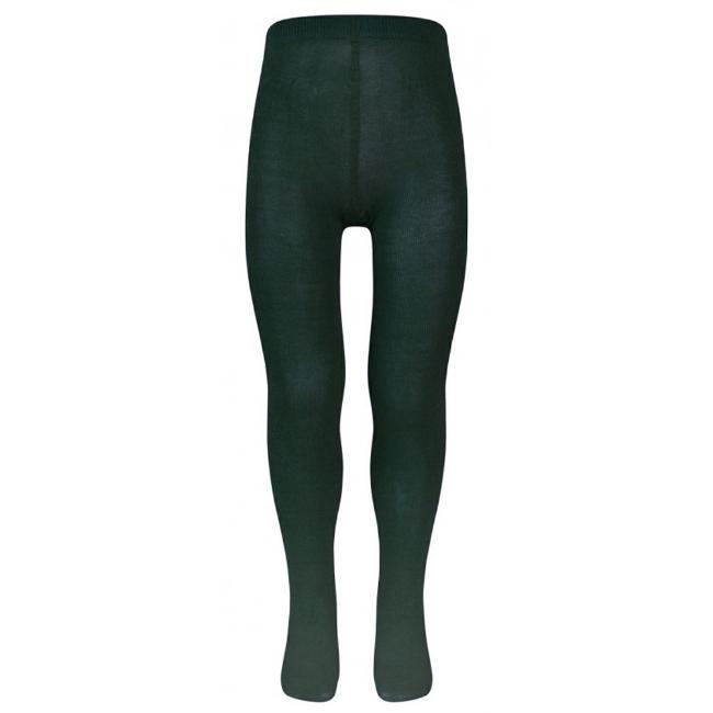 Picture of Schoolwear Girls Cotton Rich Plain Knit Tights - Bottle Green
