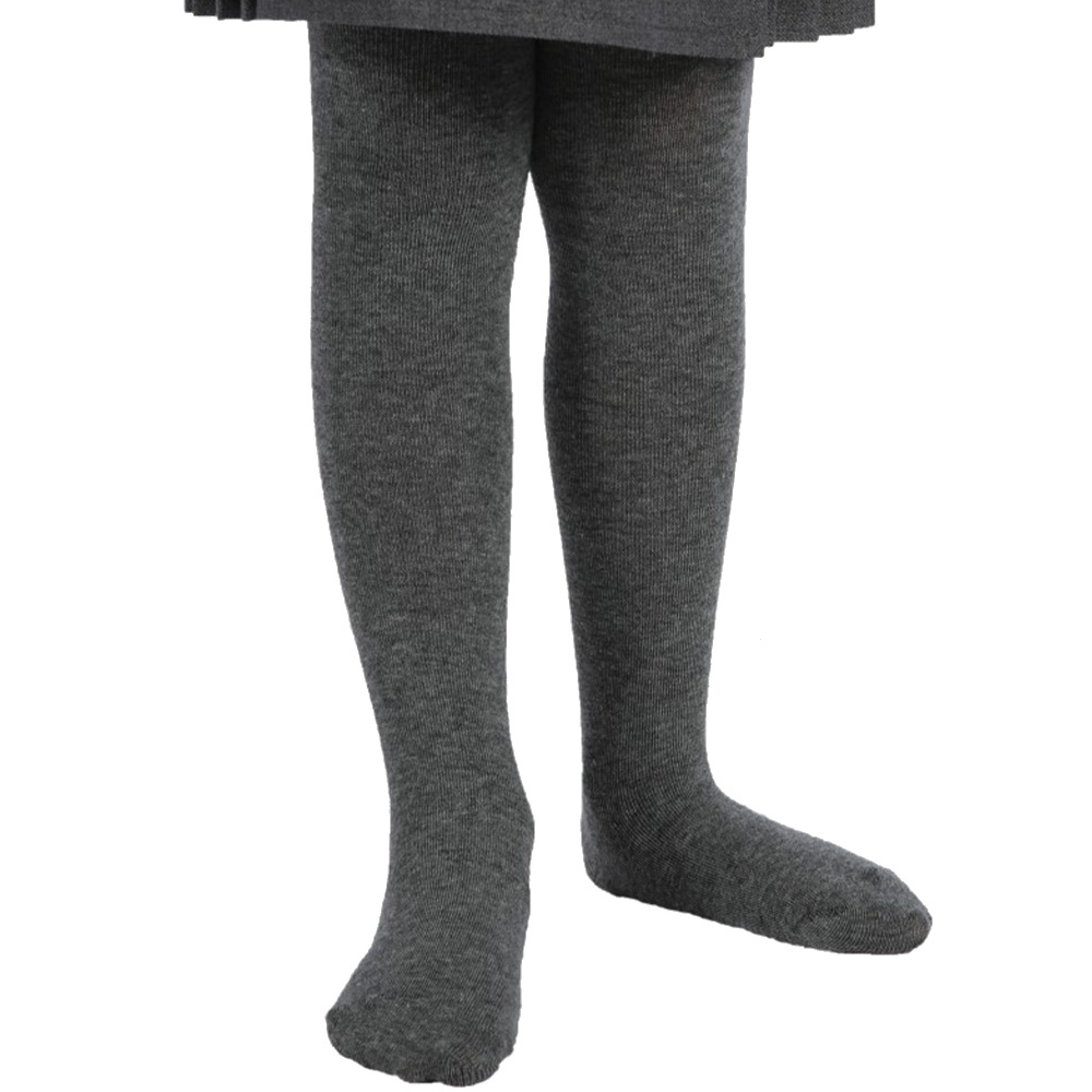 Schoolwear Girls Cotton Rich Plain Knit Tights Navy