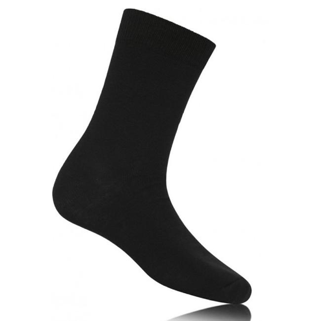 Picture of Schoolwear Boys Cotton Rich Plain Knit Ankle Socks - Black