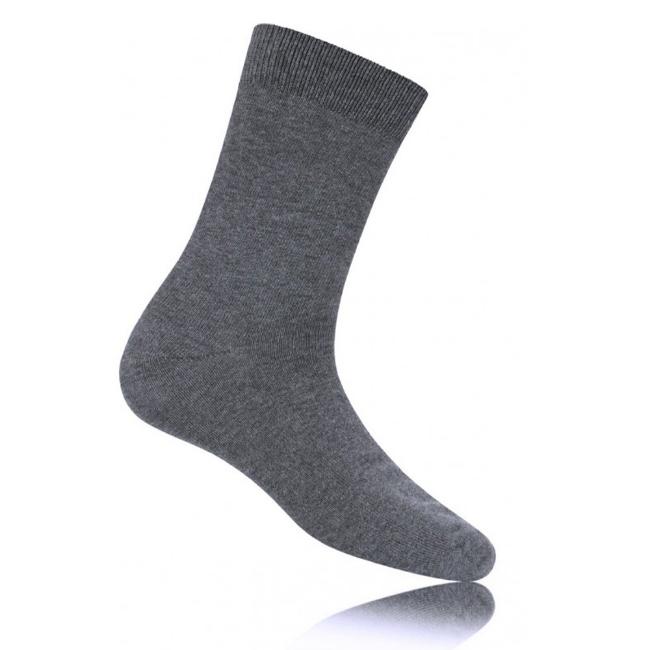Picture of Schoolwear Boys Cotton Rich Plain Knit Ankle Socks - Grey