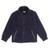 Picture of Schoolwear Girls Fleece Jacket With Reflective Strip - Navy Blue