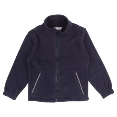 Picture of Schoolwear Girls Fleece Jacket With Reflective Strip - Navy Blue