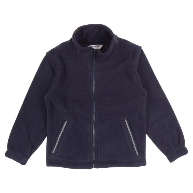 Picture of Schoolwear Girls Fleece Jacket With Reflective Strip - Navy Blue