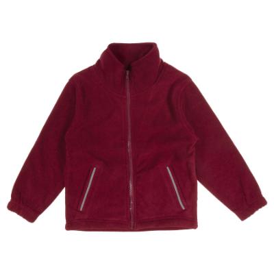 Picture of Schoolwear Girls Fleece Jacket With Reflective Strip - Burgundy