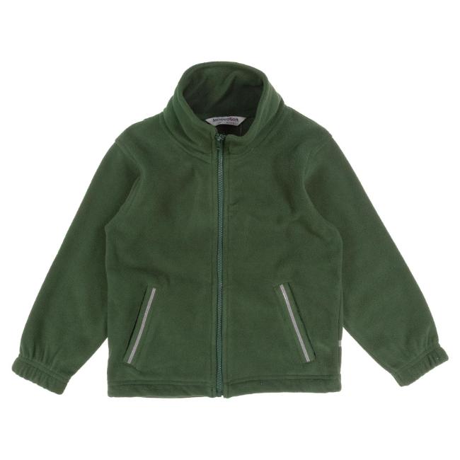 Picture of Schoolwear Girls Fleece Jacket With Reflective Strip - Bottle Green
