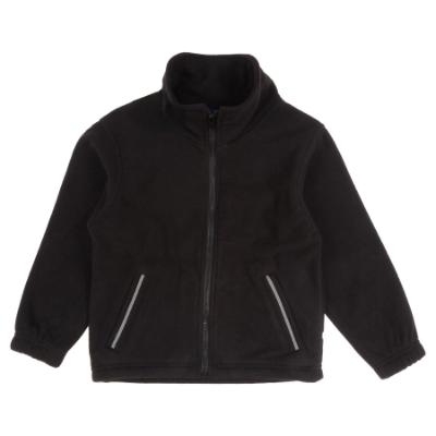 Picture of Schoolwear Girls Fleece Jacket With Reflective Strip - Black