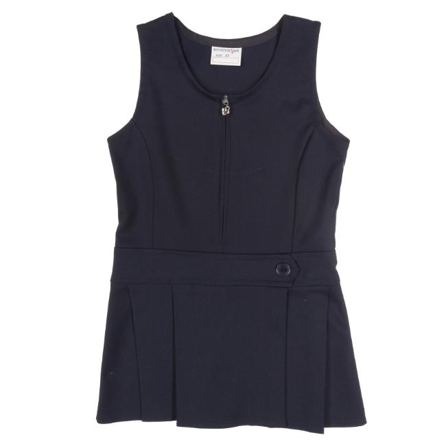 Picture of Schoolwear Girls Stretch Pinafore - Navy Blue