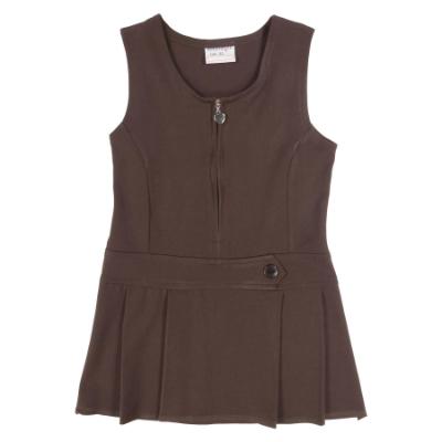 Picture of Schoolwear Girls Stretch Pinafore - Brown