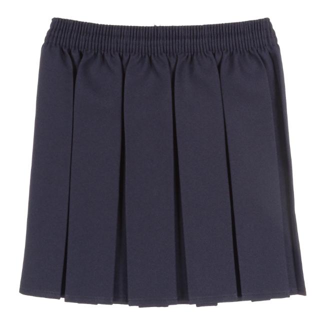 Picture of Schoolwear Girls Box Pleats Skirt - Navy Blue