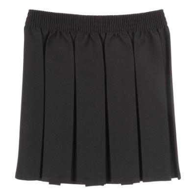 Picture of Schoolwear Girls Box Pleats Skirt - Black