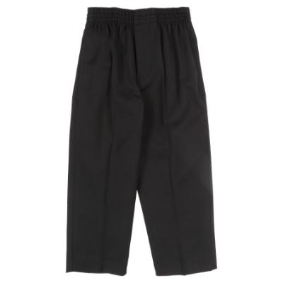 Picture of Schoolwear Boys Fully Elasticated Slim Fit Trousers - Black