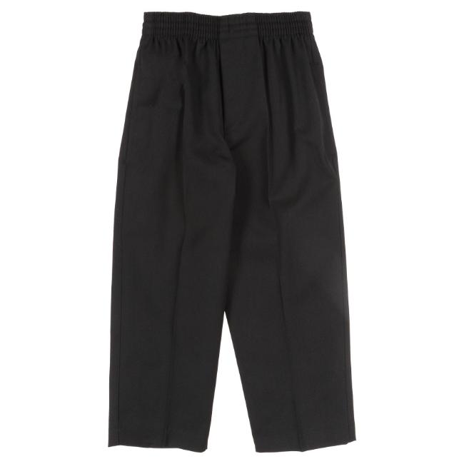 Picture of Schoolwear Boys Fully Elasticated Slim Fit Trousers - Black