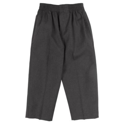 Picture of Schoolwear Boys Fully Elasticated Slim Fit Trousers - Grey