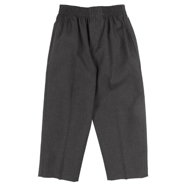 Picture of Schoolwear Boys Fully Elasticated Slim Fit Trousers - Grey