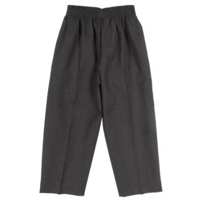Picture of Schoolwear Boys Fully Elasticated Slim Fit Trousers - Grey