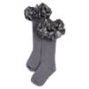 Picture of PRE ORDER Caramelo Kids Girls Ruffle Ribbon Knee High Socks - Grey