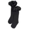 Picture of PRE ORDER Caramelo Kids Girls Ruffle Ribbon Knee High Socks - Black