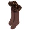 Picture of PRE ORDER Caramelo Kids Girls Ruffle Ribbon Knee High Socks - Brown