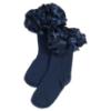 Picture of PRE ORDER Caramelo Kids Girls Satin Ribbon Ankle Socks - Navy