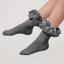 Picture of Caramelo Kids Girls Satin Ribbon Ankle Socks - Grey