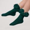 Picture of PRE ORDER Caramelo Kids Girls Satin Ribbon Ankle Socks - Bottle Green