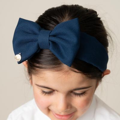 Picture of PRE ORDER Caramelo Kids Girls School Hair Bow Headband - Navy