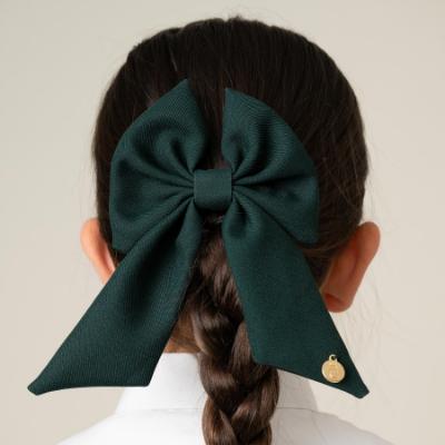 Picture of PRE ORDER Caramelo Kids Girls School Hair Clip Bow - Bottle Green