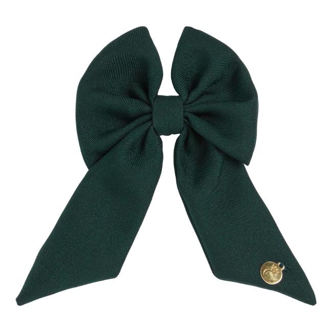 Picture of PRE ORDER Caramelo Kids Girls School Hair Clip Bow - Bottle Green