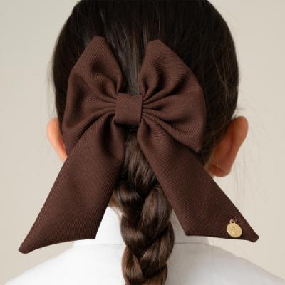 Picture of PRE ORDER Caramelo Kids Girls School Hair Clip Bow - Brown