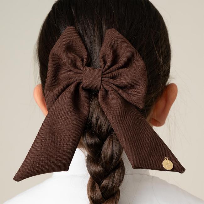 Picture of PRE ORDER Caramelo Kids Girls School Hair Clip Bow - Brown