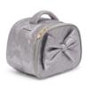 Picture of PRE ORDER Caramelo Kids Glitter Lunch Box With Padded Bow - Grey Glitter