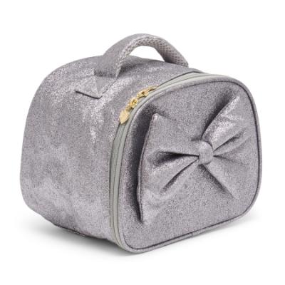 Picture of PRE ORDER Caramelo Kids Glitter Lunch Box With Padded Bow - Grey Glitter