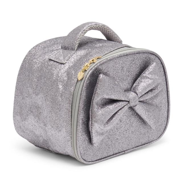 Picture of PRE ORDER Caramelo Kids Glitter Lunch Box With Padded Bow - Grey Glitter