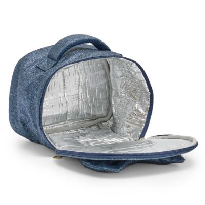Picture of PRE ORDER Caramelo Kids Glitter Lunch Box With Padded Bow - Navy Glitter