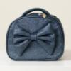 Picture of PRE ORDER Caramelo Kids Glitter Lunch Box With Padded Bow - Navy Glitter