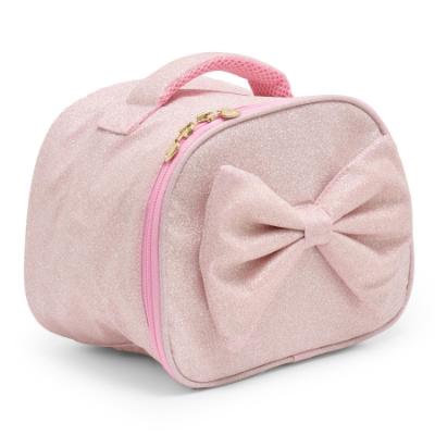 Picture of PRE ORDER Caramelo Kids Glitter Lunch Box With Padded Bow - Pink Glitter