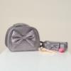 Picture of PRE ORDER Caramelo Kids Glitter Pencil Case With Padded Bow - Grey Glitter